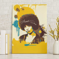 Angela Davis Canvas Wall Art Bold Pop Art Style Freedom Is a Constant Struggle Quote Civil Rights Activist - Wonder Print Shop