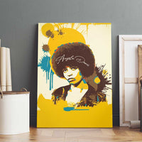 Angela Davis Canvas Wall Art Bold Pop Art Style Freedom Is a Constant Struggle Quote Civil Rights Activist - Wonder Print Shop