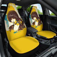 Angela Davis Car Seat Cover Bold Pop Art Style Freedom Is a Constant Struggle Quote Civil Rights Activist - Wonder Print Shop