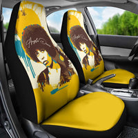 Angela Davis Car Seat Cover Bold Pop Art Style Freedom Is a Constant Struggle Quote Civil Rights Activist - Wonder Print Shop