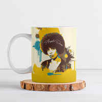 Angela Davis Ceramic Mug Bold Pop Art Style Freedom Is a Constant Struggle Quote Civil Rights Activist - Wonder Print Shop