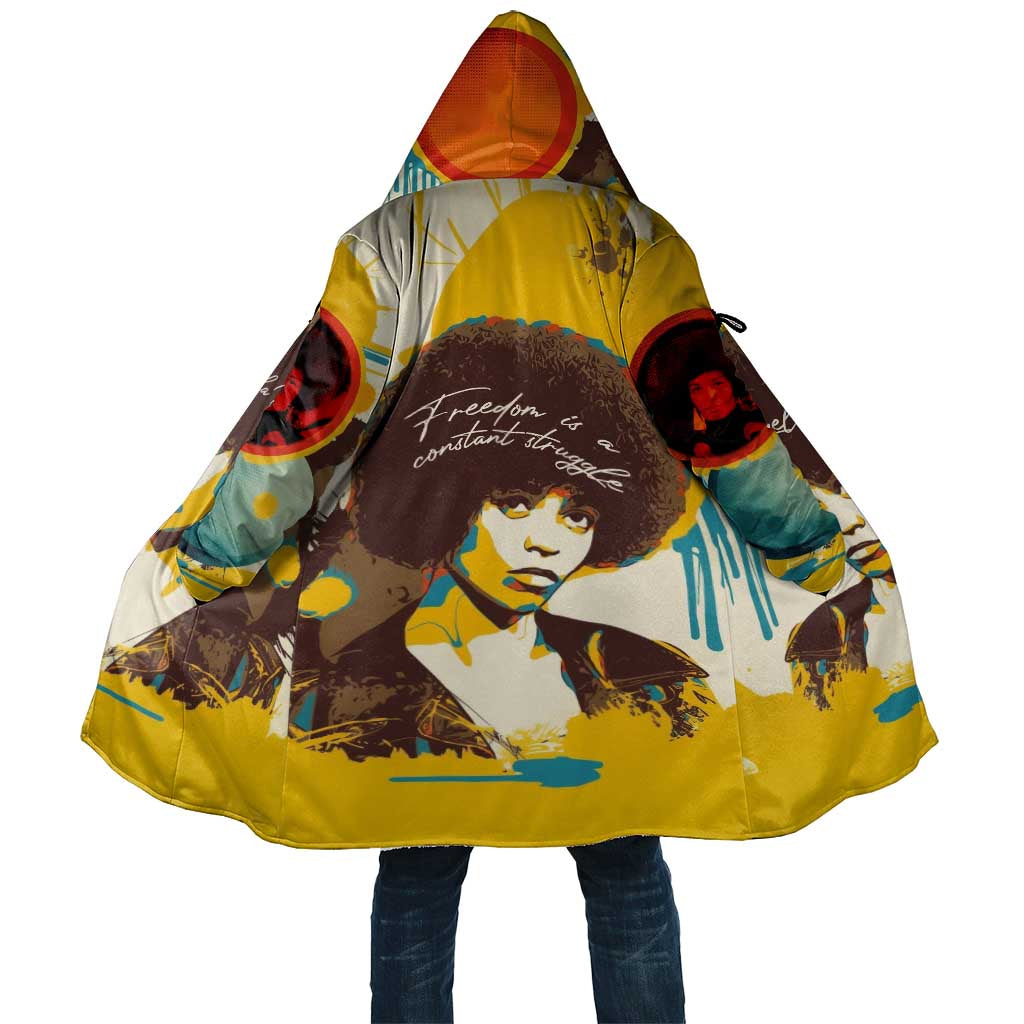Angela Davis Cloak Bold Pop Art Style Freedom Is a Constant Struggle Quote Civil Rights Activist - Wonder Print Shop