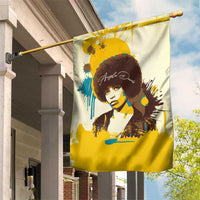 Angela Davis Garden Flag Bold Pop Art Style Freedom Is a Constant Struggle Quote Civil Rights Activist - Wonder Print Shop