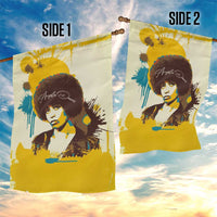Angela Davis Garden Flag Bold Pop Art Style Freedom Is a Constant Struggle Quote Civil Rights Activist - Wonder Print Shop
