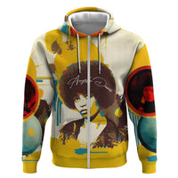 Angela Davis Hoodie Bold Pop Art Style Freedom Is a Constant Struggle Quote Civil Rights Activist - Wonder Print Shop