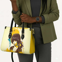 Angela Davis Leather Bag Bold Pop Art Style Freedom Is a Constant Struggle Quote Civil Rights Activist - Wonder Print Shop