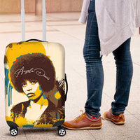 Angela Davis Luggage Cover Bold Pop Art Style Freedom Is a Constant Struggle Quote Civil Rights Activist - Wonder Print Shop