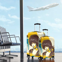 Angela Davis Luggage Cover Bold Pop Art Style Freedom Is a Constant Struggle Quote Civil Rights Activist - Wonder Print Shop