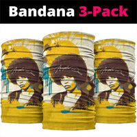 Angela Davis Neck Gaiter Bold Pop Art Style Freedom Is a Constant Struggle Quote Civil Rights Activist - Wonder Print Shop