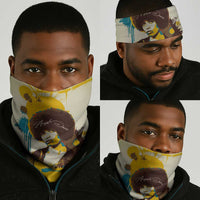 Angela Davis Neck Gaiter Bold Pop Art Style Freedom Is a Constant Struggle Quote Civil Rights Activist - Wonder Print Shop