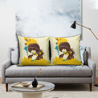 Angela Davis Pillow Cover Bold Pop Art Style Freedom Is a Constant Struggle Quote Civil Rights Activist - Wonder Print Shop