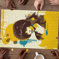 Angela Davis Puzzle Bold Pop Art Style Freedom Is a Constant Struggle Quote Civil Rights Activist - Wonder Print Shop