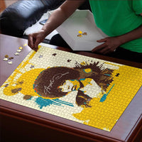 Angela Davis Puzzle Bold Pop Art Style Freedom Is a Constant Struggle Quote Civil Rights Activist - Wonder Print Shop