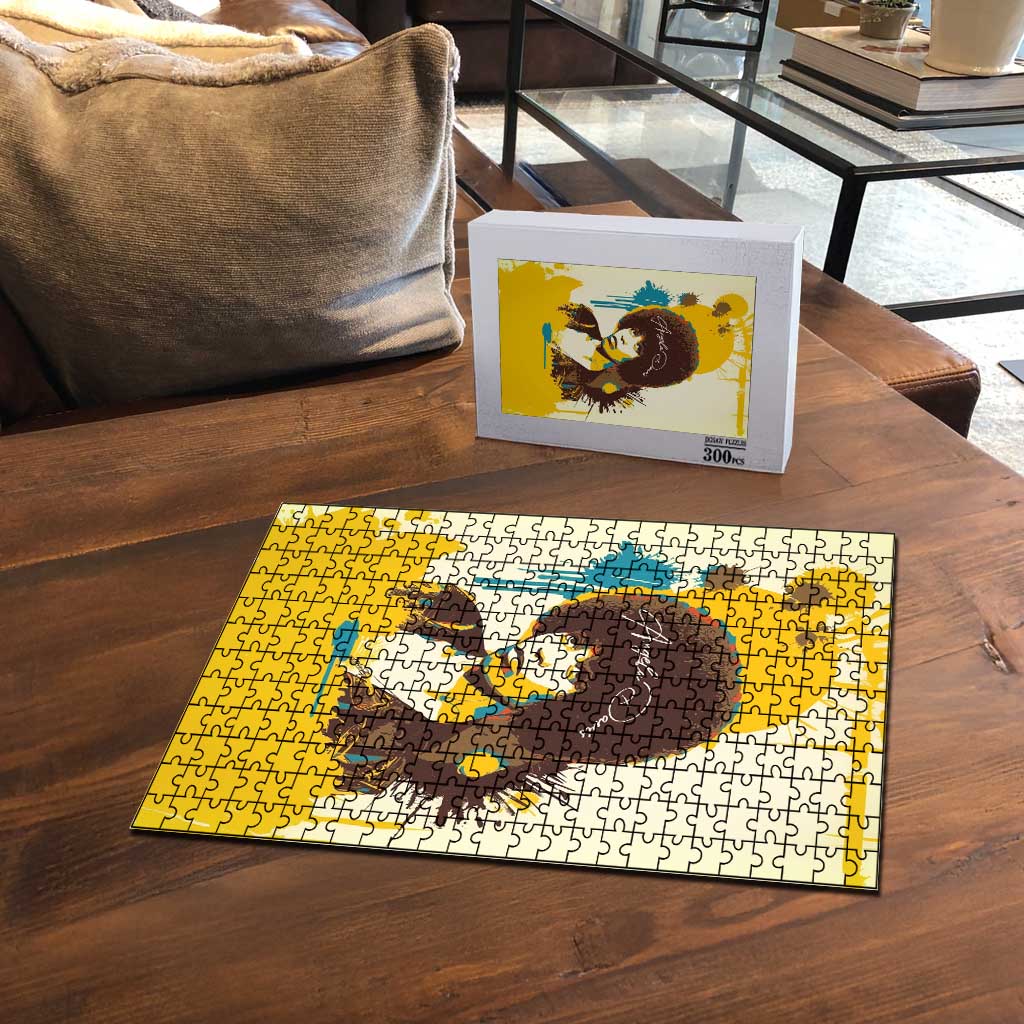 Angela Davis Puzzle Bold Pop Art Style Freedom Is a Constant Struggle Quote Civil Rights Activist - Wonder Print Shop