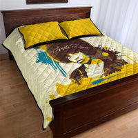 Angela Davis Quilt Bed Set Bold Pop Art Style Freedom Is a Constant Struggle Quote Civil Rights Activist - Wonder Print Shop