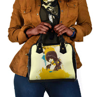 Angela Davis Shoulder Handbag Bold Pop Art Style Freedom Is a Constant Struggle Quote Civil Rights Activist - Wonder Print Shop