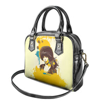 Angela Davis Shoulder Handbag Bold Pop Art Style Freedom Is a Constant Struggle Quote Civil Rights Activist - Wonder Print Shop