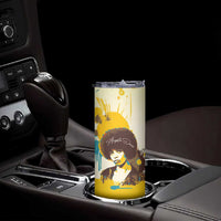 Angela Davis Skinny Tumbler Bold Pop Art Style Freedom Is a Constant Struggle Quote Civil Rights Activist - Wonder Print Shop