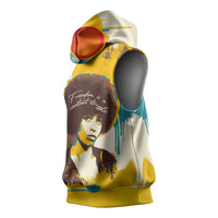 Angela Davis Sleeveless Hoodie Bold Pop Art Style Freedom Is a Constant Struggle Quote Civil Rights Activist - Wonder Print Shop