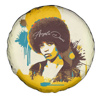 Angela Davis Spare Tire Cover Bold Pop Art Style Freedom Is a Constant Struggle Quote Civil Rights Activist - Wonder Print Shop