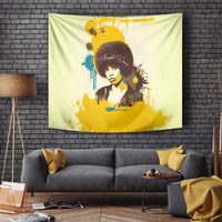 Angela Davis Tapestry Bold Pop Art Style Freedom Is a Constant Struggle Quote Civil Rights Activist - Wonder Print Shop