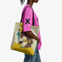 Angela Davis Tote Bag Bold Pop Art Style Freedom Is a Constant Struggle Quote Civil Rights Activist - Wonder Print Shop