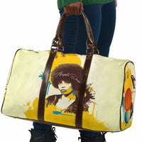 Angela Davis Travel Bag Bold Pop Art Style Freedom Is a Constant Struggle Quote Civil Rights Activist - Wonder Print Shop