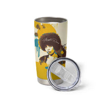 Angela Davis Tumbler Cup Bold Pop Art Style Freedom Is a Constant Struggle Quote Civil Rights Activist - Wonder Print Shop