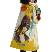 Angela Davis Wearable Blanket Hoodie Bold Pop Art Style Freedom Is a Constant Struggle Quote Civil Rights Activist - Wonder Print Shop