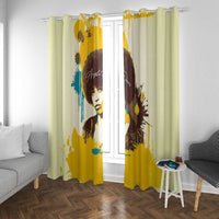 Angela Davis Window Curtain Bold Pop Art Style Freedom Is a Constant Struggle Quote Civil Rights Activist - Wonder Print Shop