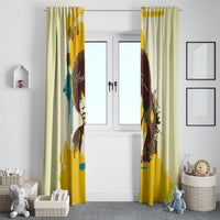 Angela Davis Window Curtain Bold Pop Art Style Freedom Is a Constant Struggle Quote Civil Rights Activist - Wonder Print Shop
