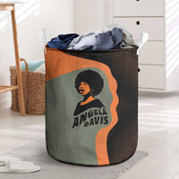Angela Davis Laundry Basket Retro Graphic Design I Am Changing the Things I Cannot Accept Quote Civil Rights Empowerment Tribute - Wonder Print Shop