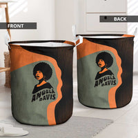 Angela Davis Laundry Basket Retro Graphic Design I Am Changing the Things I Cannot Accept Quote Civil Rights Empowerment Tribute - Wonder Print Shop