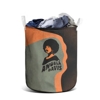 Angela Davis Laundry Basket Retro Graphic Design I Am Changing the Things I Cannot Accept Quote Civil Rights Empowerment Tribute - Wonder Print Shop