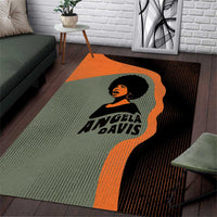 Angela Davis Area Rug Retro Graphic Design I Am Changing the Things I Cannot Accept Quote Civil Rights Empowerment Tribute - Wonder Print Shop