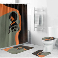 Angela Davis Bathroom Set Retro Graphic Design I Am Changing the Things I Cannot Accept Quote Civil Rights Empowerment Tribute - Wonder Print Shop