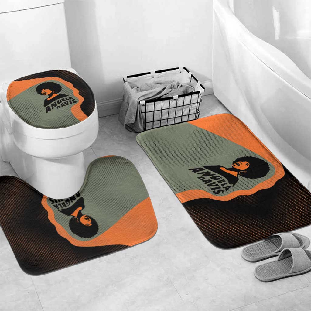 Angela Davis Bathroom Set Retro Graphic Design I Am Changing the Things I Cannot Accept Quote Civil Rights Empowerment Tribute - Wonder Print Shop