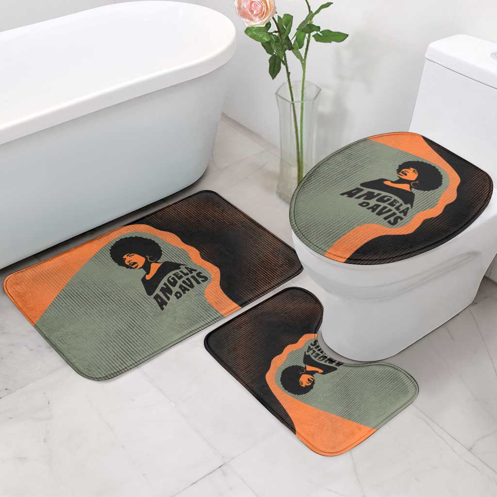 Angela Davis Bathroom Set Retro Graphic Design I Am Changing the Things I Cannot Accept Quote Civil Rights Empowerment Tribute - Wonder Print Shop