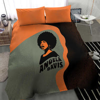 Angela Davis Bedding Set Retro Graphic Design I Am Changing the Things I Cannot Accept Quote Civil Rights Empowerment Tribute - Wonder Print Shop
