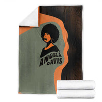 Angela Davis Blanket Retro Graphic Design I Am Changing the Things I Cannot Accept Quote Civil Rights Empowerment Tribute - Wonder Print Shop