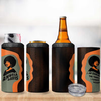 Angela Davis 4 in 1 Can Cooler Tumbler Retro Graphic Design I Am Changing the Things I Cannot Accept Quote Civil Rights Empowerment Tribute - Wonder Print Shop