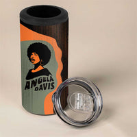 Angela Davis 4 in 1 Can Cooler Tumbler Retro Graphic Design I Am Changing the Things I Cannot Accept Quote Civil Rights Empowerment Tribute - Wonder Print Shop