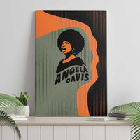 Angela Davis Canvas Wall Art Retro Graphic Design I Am Changing the Things I Cannot Accept Quote Civil Rights Empowerment Tribute - Wonder Print Shop