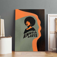 Angela Davis Canvas Wall Art Retro Graphic Design I Am Changing the Things I Cannot Accept Quote Civil Rights Empowerment Tribute - Wonder Print Shop