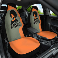 Angela Davis Car Seat Cover Retro Graphic Design I Am Changing the Things I Cannot Accept Quote Civil Rights Empowerment Tribute - Wonder Print Shop