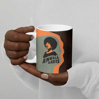 Angela Davis Ceramic Mug Retro Graphic Design I Am Changing the Things I Cannot Accept Quote Civil Rights Empowerment Tribute - Wonder Print Shop