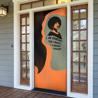 Angela Davis Door Cover Retro Graphic Design I Am Changing the Things I Cannot Accept Quote Civil Rights Empowerment Tribute - Wonder Print Shop