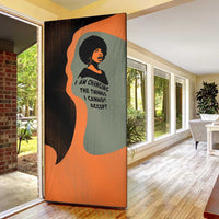 Angela Davis Door Cover Retro Graphic Design I Am Changing the Things I Cannot Accept Quote Civil Rights Empowerment Tribute - Wonder Print Shop