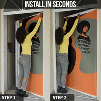 Angela Davis Door Cover Retro Graphic Design I Am Changing the Things I Cannot Accept Quote Civil Rights Empowerment Tribute - Wonder Print Shop