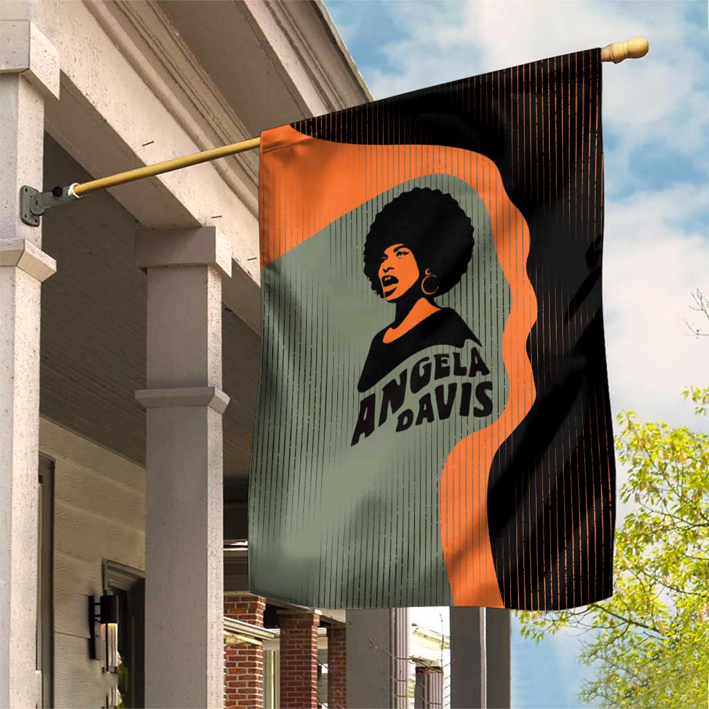 Angela Davis Garden Flag Retro Graphic Design I Am Changing the Things I Cannot Accept Quote Civil Rights Empowerment Tribute - Wonder Print Shop